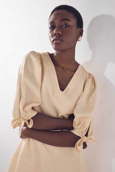 Picture of SHORT STRAIGHT DRESS WITH 3/4 SLEEVES BONA